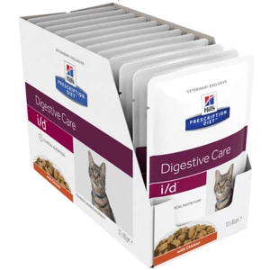 Hill's Prescription Diet - I/D Emésztés támogató Csirkés alutasak cicáknak 12x85 g