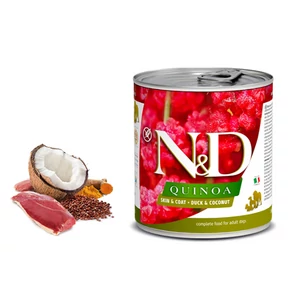 N&D Dog Quinoa - Kacsa-Kókusz konzerv a Bőrért és Szőrzetért 285 g