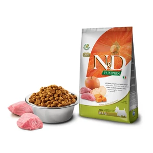 N&D Dog Pumpkin - Vaddisznó-Sütőtök-Alma száraztáp Kistestű Kutyáknak