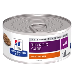 Hill's Prescription Diet - Y/D Pajzsmirigy konzerv macskáknak 156 g