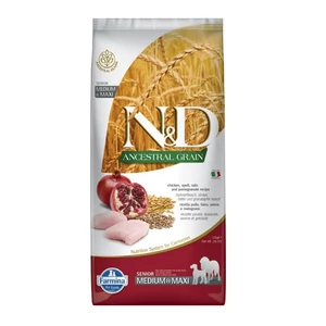 N&D Dog Ancestral Grain csirke, tönköly, zab&gránátalma senior medium&maxi 12kg