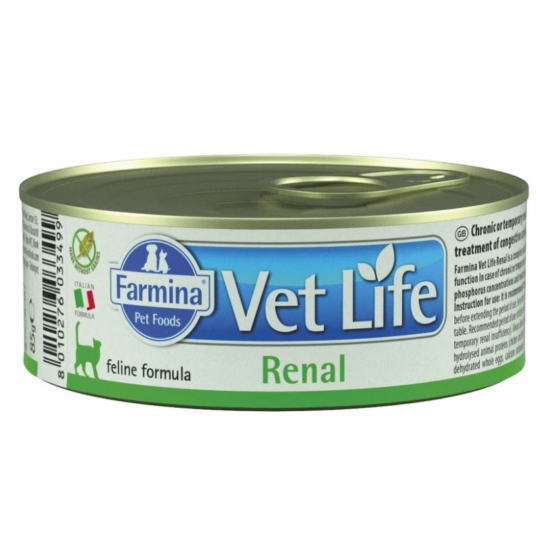 VetLife Cat Renal - Vesetámogató konzerv 85 g