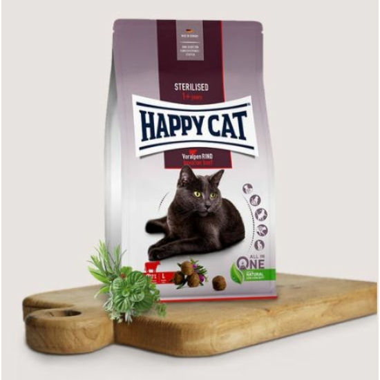 Happy Cat - Marhahúsos táp Steril cicáknak