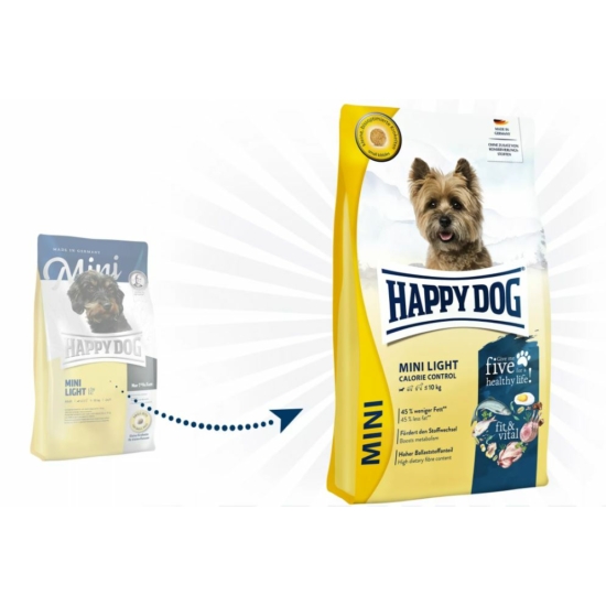 Happy Dog - Mini Light Kalóriaszegény és Zsírszegény táp Kistestű Kutyáknak
