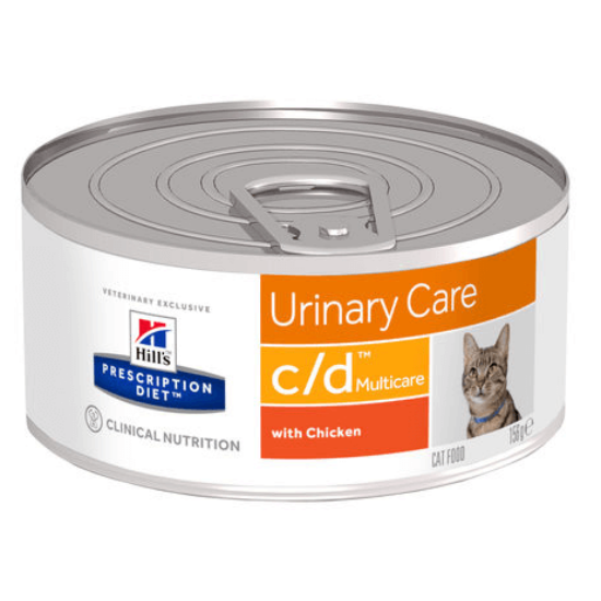 Hill's Prescription Diet - C/D Urinary Multicare csirkés vagdalt konzerv cicáknak 156 g