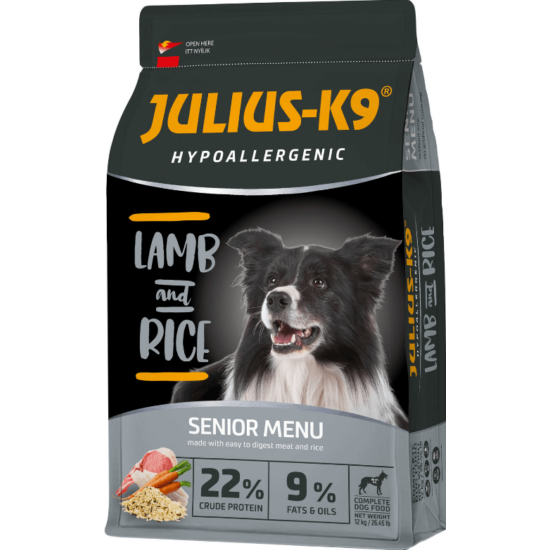 Julius-K9 Senior/Light Hipoallergén száraztáp Idős vagy Túlsúlyos Kutyának