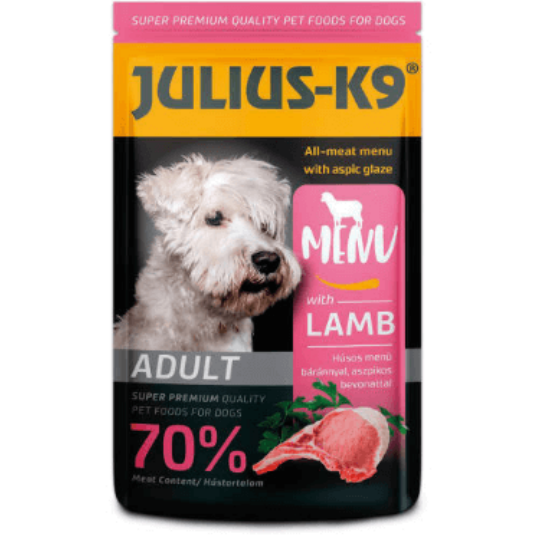 Julius-K9 nedves eledel Bárányhússal Kutyáknak 125 g