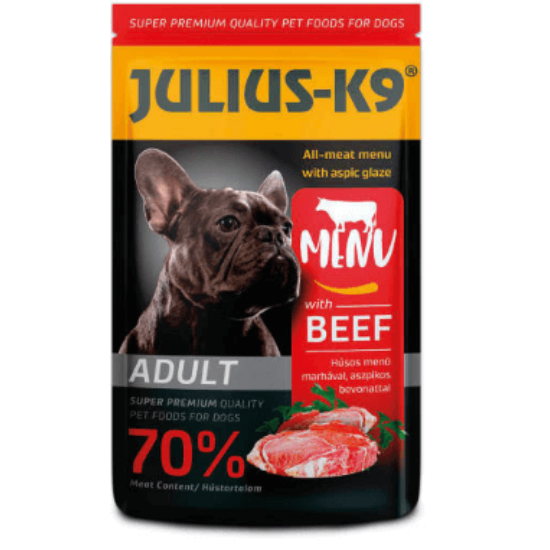 Julius-K9 nedves eledel Marhahússal Kutyáknak 125 g