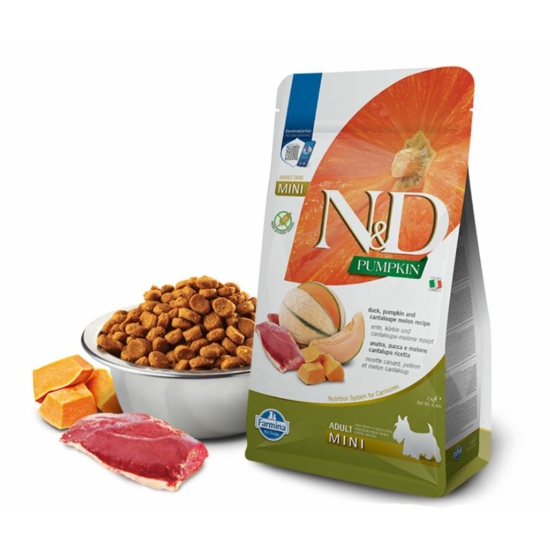 N&D Dog Pumpkin Kacsa-Sütőtök-Sárgadinnye táp Kistestű Kutyának 2 kg