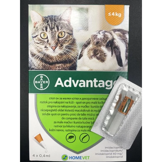 Advantage Spot On macskáknak 4kg alatt