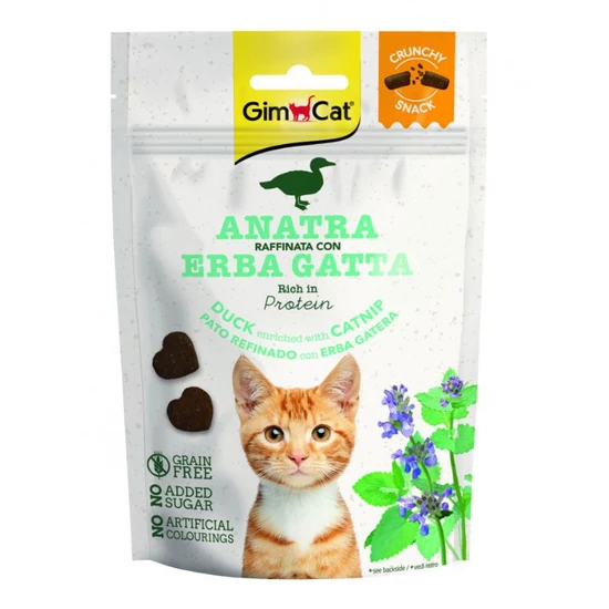 GimCat Ropogós Cica Jutifalat Kacsa Macskamenta 50 g