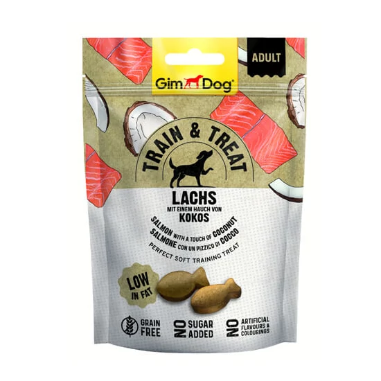 GimDog Snack Jutalomfalat Lazac és Kókusz 125 g