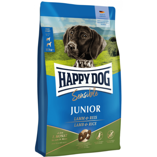 Happy Dog - Junior Csirkementes táp Fiatal Kutyának Bárány Rizs