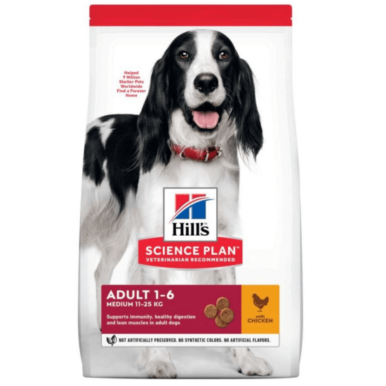 Hill's Science Plan - Csirkehúsos száraztáp Medium Adult kutyáknak