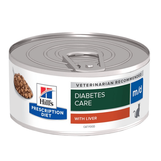 Hill's Prescription Diet - M/D konzerv Cukorbeteg macskának 156 g