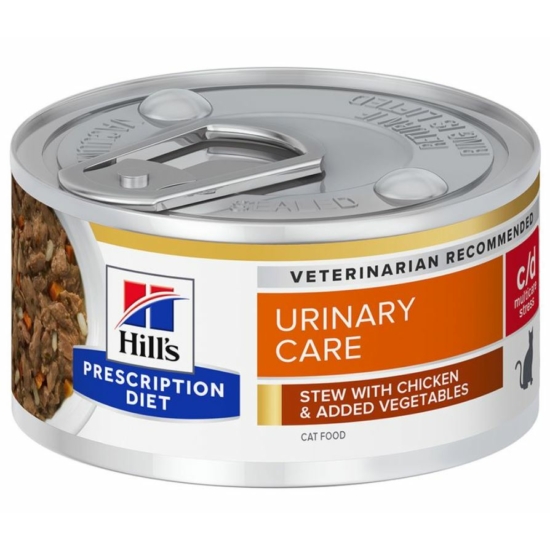 Hill's Prescription Diet - C/D Urinary Stress csirkés konzerv macskának 82 g