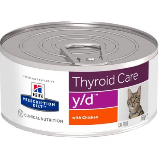 Hill's Prescription Diet - Y/D Pajzsmirigy konzerv macskáknak 156 g