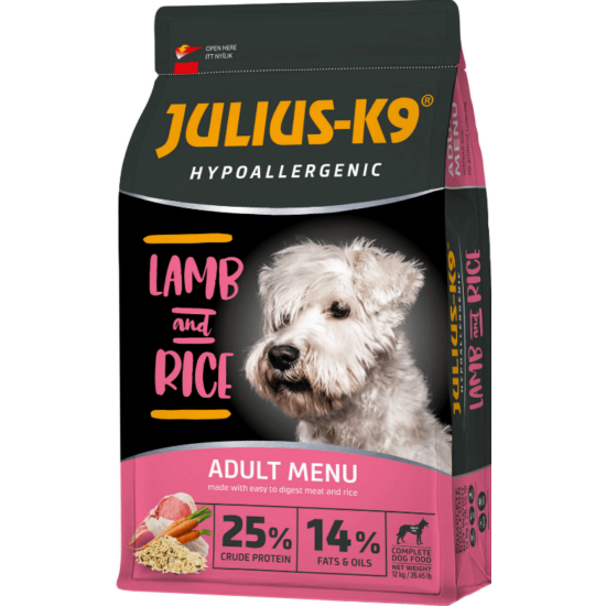 Julius-K9 Bárány-Rizs Hipoallergén száraztáp Ételallergiás Kutyáknak