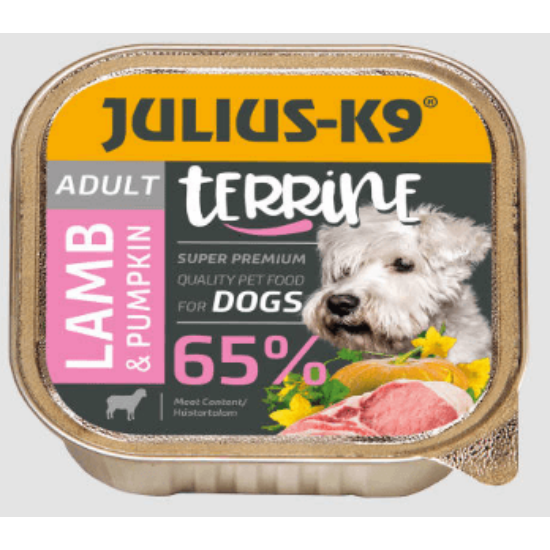 Julius-K9 Terrine Bárány-Tök nedves eledel kutyáknak 150 g
