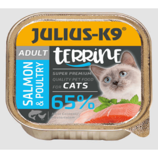 Julius-K9 Terrine Szárnyas-Lazac nedves eledel macskáknak 100 g