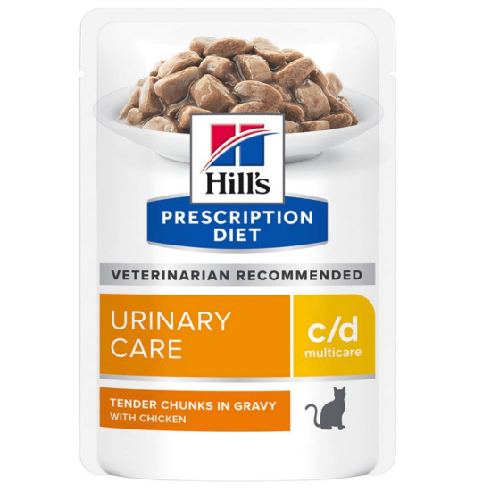 Hill's Prescription Diet - C/D Urinary Multicare csirkés alutasak 12x85 g