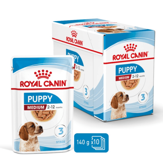 Royal Canin SHN Wet Medium Puppy Kölyökkutya alutasak 10x140 g