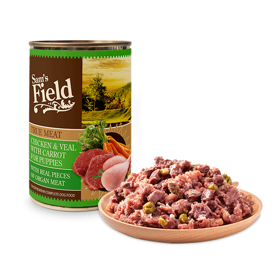 Sam's Field Kölyök Konzerv Csirke-Borjú-Répa 400g
