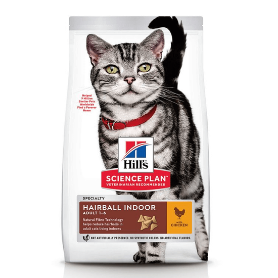 Hill's Science Plan - Szőrlabda csökkentő Száraztáp beltéri cicának 10 kg
