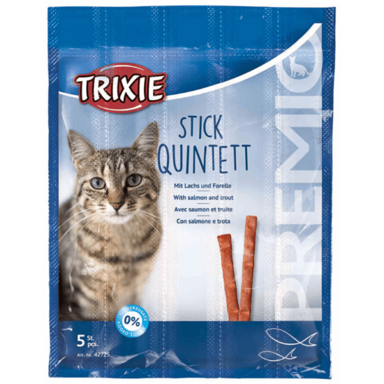 Trixie Premio Stick Quintett cica nasi Lazac Pisztráng 5x5 g