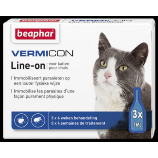 Beaphar Vermicon Line-on macskáknak 3x1 ml