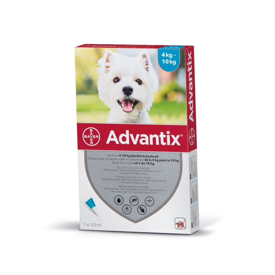 Advantix spot on rácsepegtető oldat kutyáknak 4-10kg között 1db