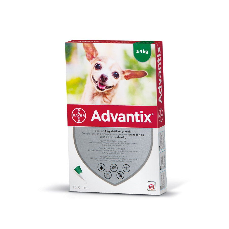 Advantix spot on rácsepegtető oldat kutyáknak 4kg alatt 1db