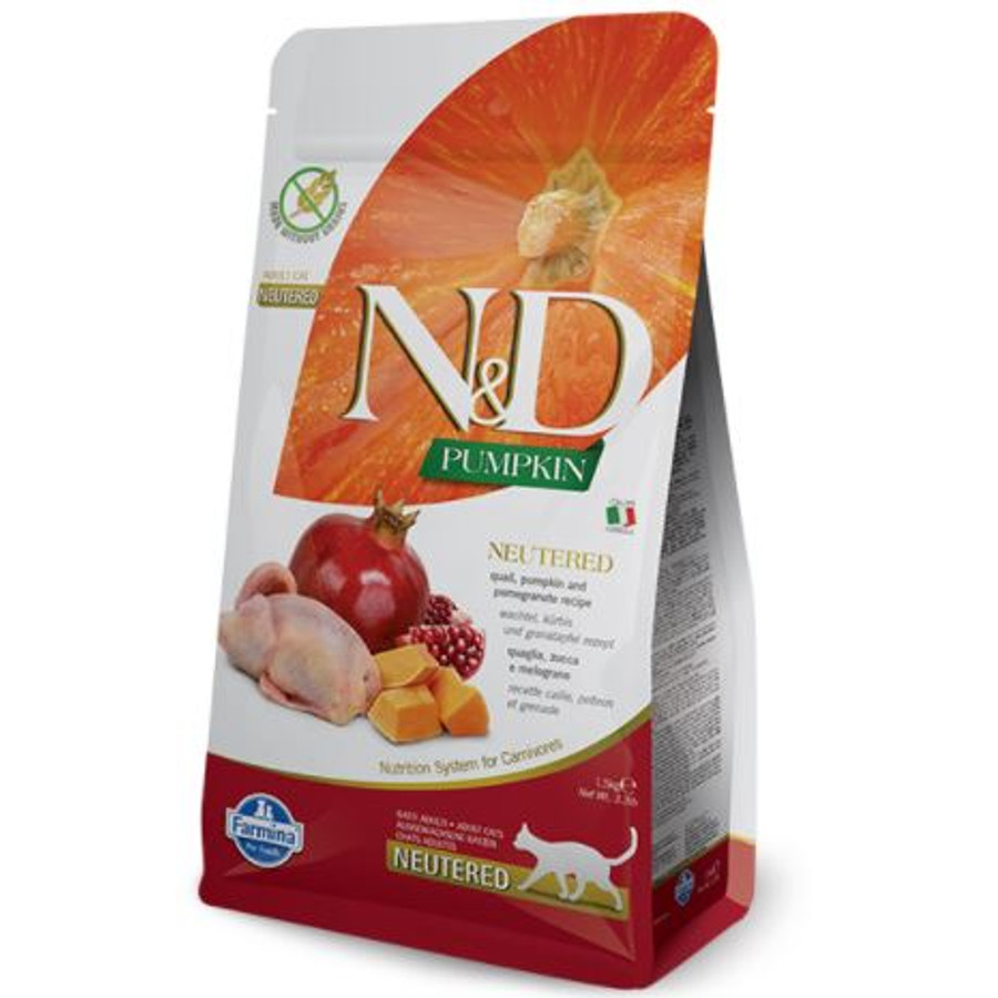 N&D Cat Pumpkin Fürj-Sütőtök-Gránátalma táp Steril macskáknak 300 g