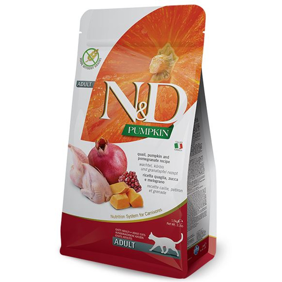 N&D Cat Pumpkin Fürj-Sütőtök-Gránátalma táp macskáknak 300 g