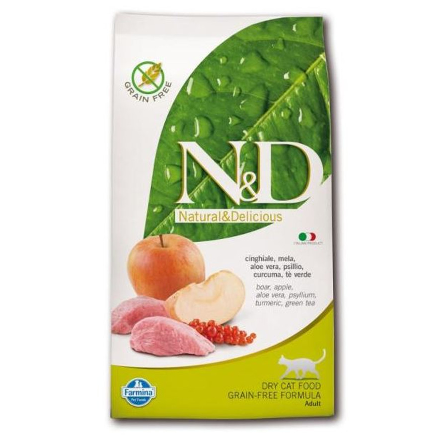 N&D Prime Cat - Vaddisznó-Alma száraztáp Felnőtt macskának 300 g