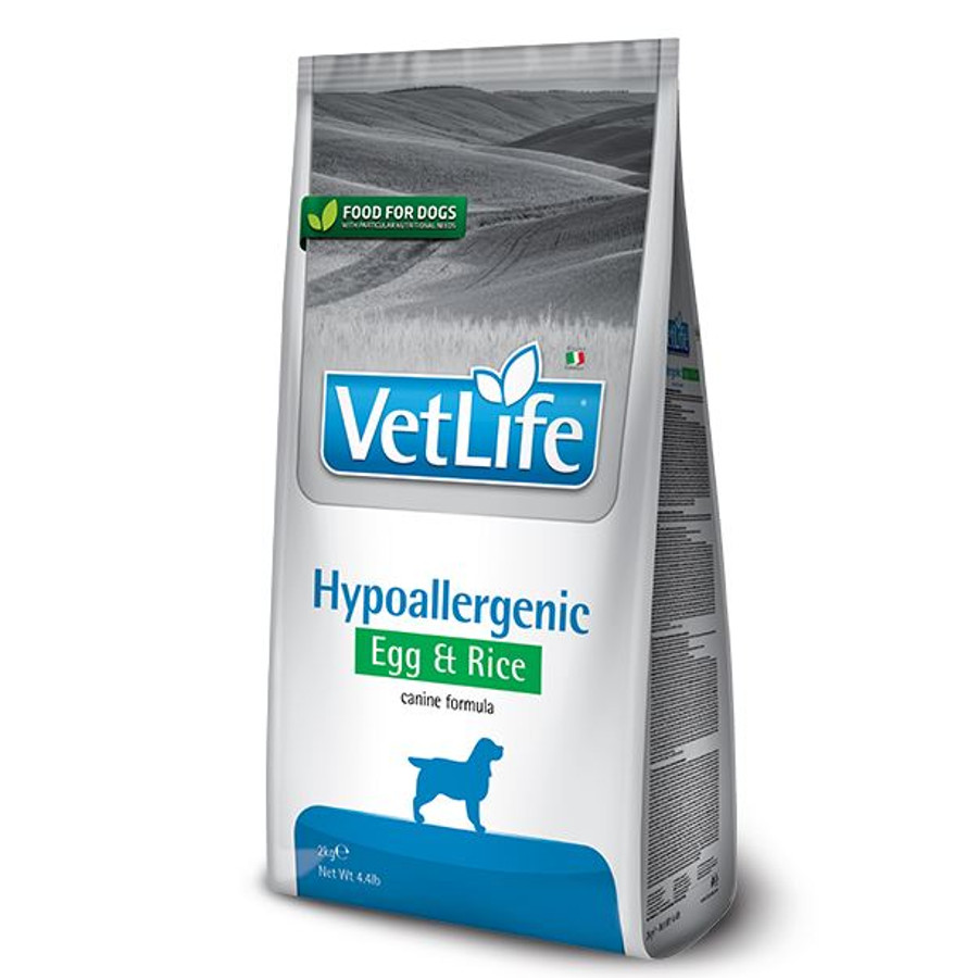 VetLife Dog Hipoallergén Tojás-Rizs száraztáp 2kg