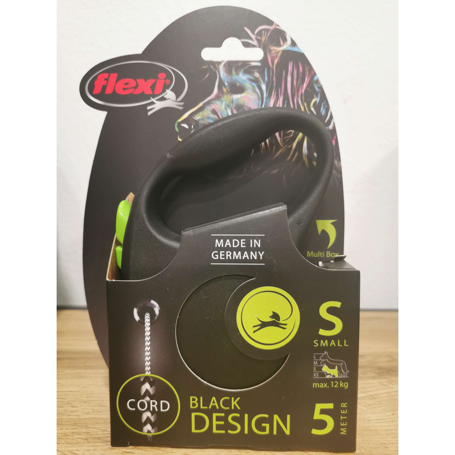 Flexi Black Design S Zsinór 5m 8 kg-ig Zöld