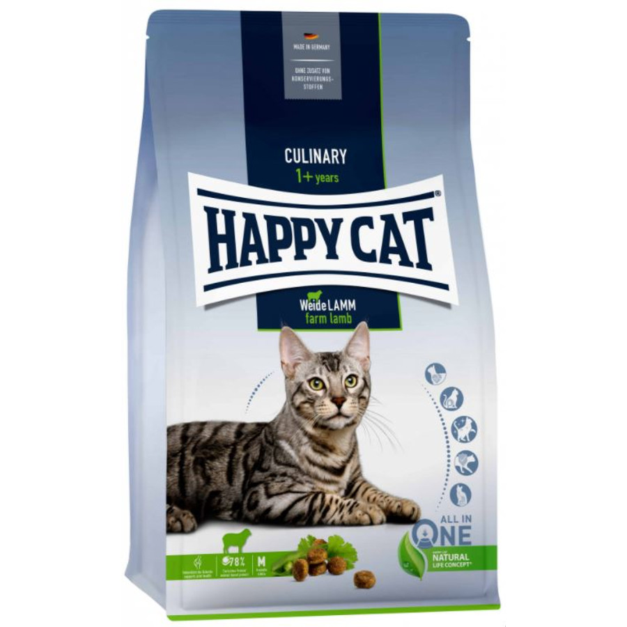 Happy Cat - Culinary Adult Bárányos macskaeledel 1,3 kg