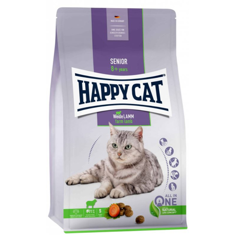 Happy Cat - Senior Bárányos táp Érett Macskáknak 1,3 kg