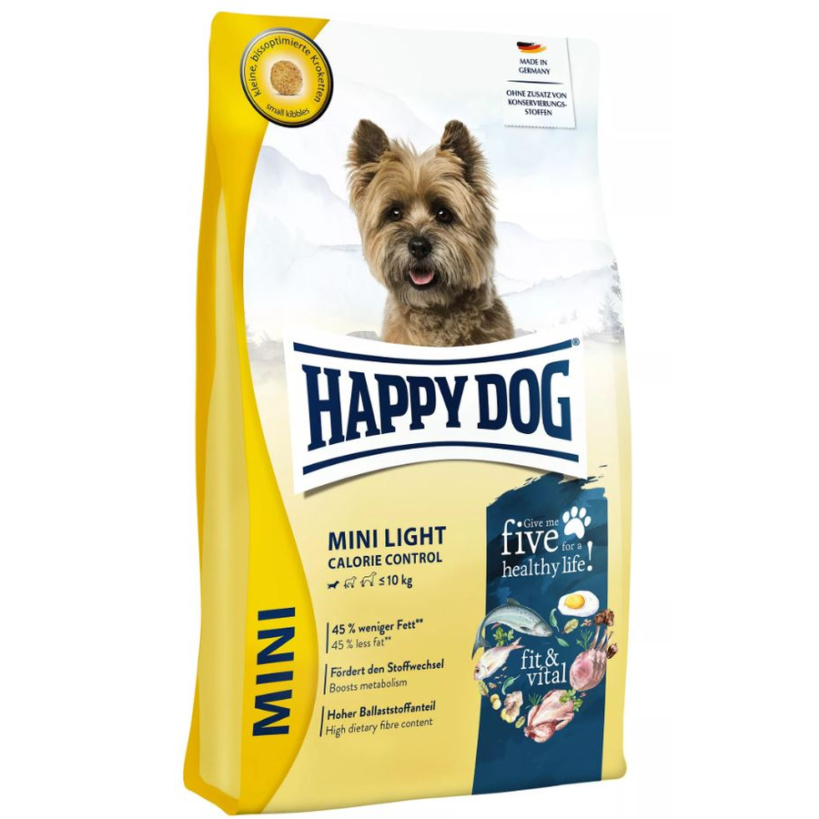 Happy Dog - Mini Light Low Fat Zsírszegény kutyatáp 800 g
