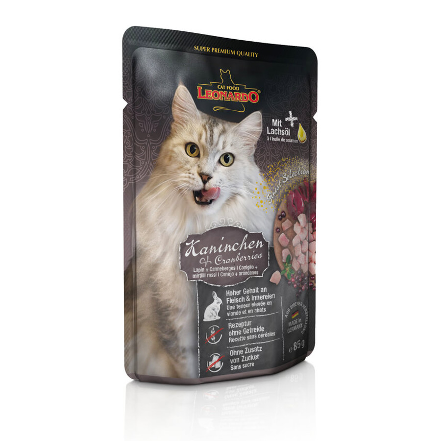 Leonardo nyúl-tőzegáfonya alutasak cicának 85 gr Leonardo nyúl-tőzegáfonya alutasak cicának 85 gr