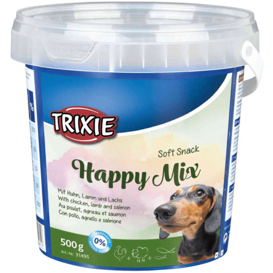 Trixie Jutalomfalat Soft Snack Happy Mix Vödör kutyáknak 500gr Trixie Jutalomfalat Soft Snack Happy Mix Vödör kutyáknak 500gr