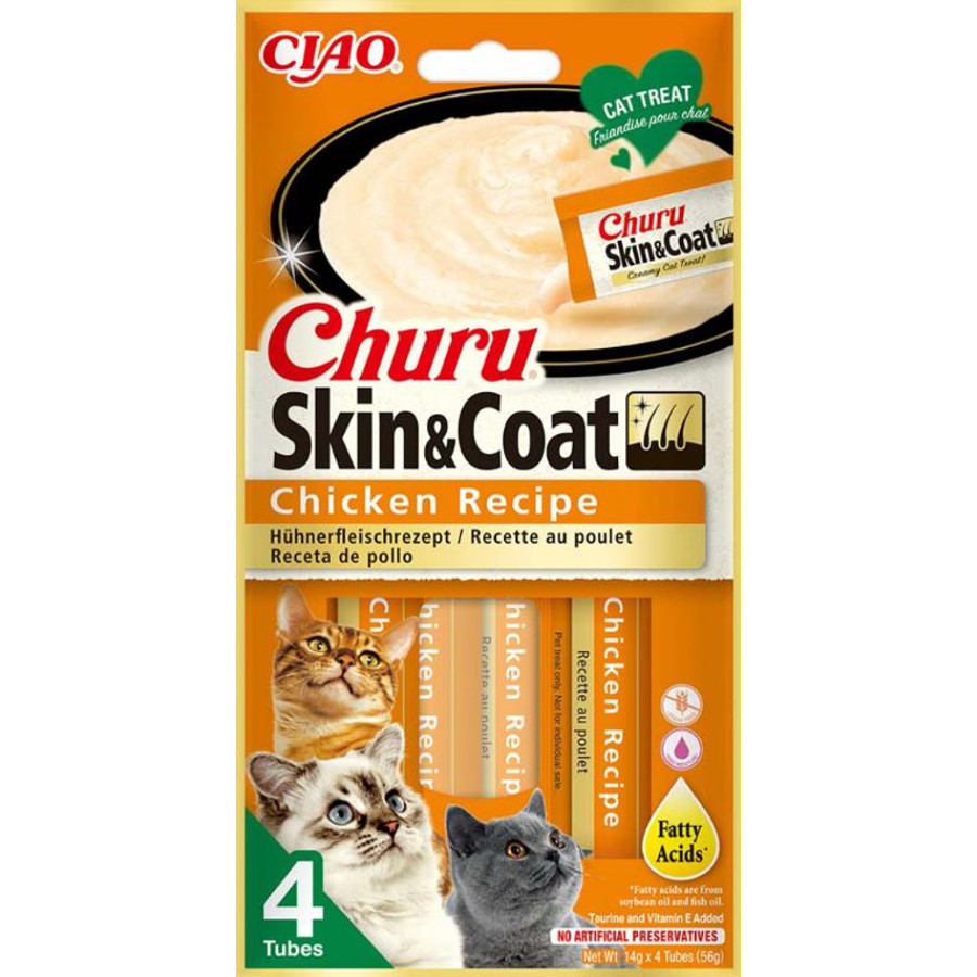 Inaba Cat Churu Ciao Skin-Coat Csirke 4x14 g