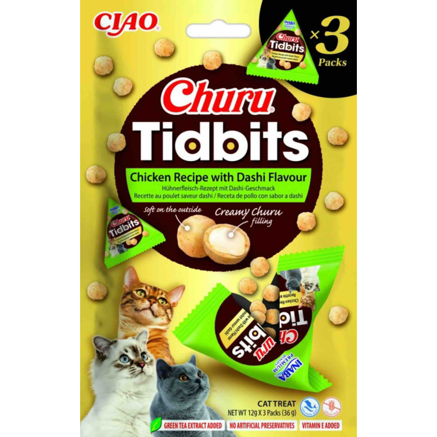 Inaba Cat Churu Tidbits Csirke Dashi 3x12g Inaba Cat Churu Tidbits Csirke Dashi 3x12g