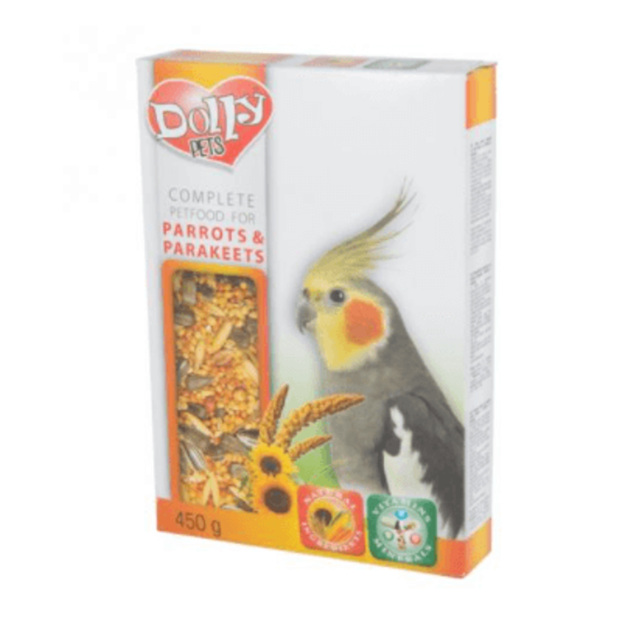 Dolly Dobozos Mageleség Közepes és Nagypapagájoknak 450 g