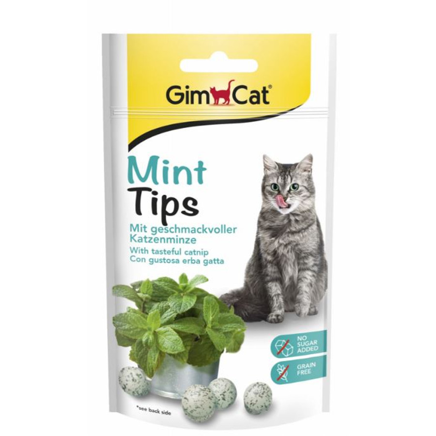 GimCat Mint Tips Macskamentás tabletták cicáknak 40 g