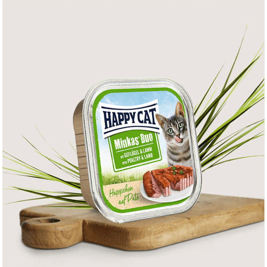 Happy Cat - Minkas Duo Pástétom Szárnyas-Bárány 12x100 gr Happy Cat - Minkas Duo Pástétom Szárnyas-Bárány 12x100 gr