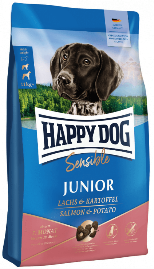 Happy Dog Junior Lazac Krumpli Gluténmentes Kutyatáp 1 kg