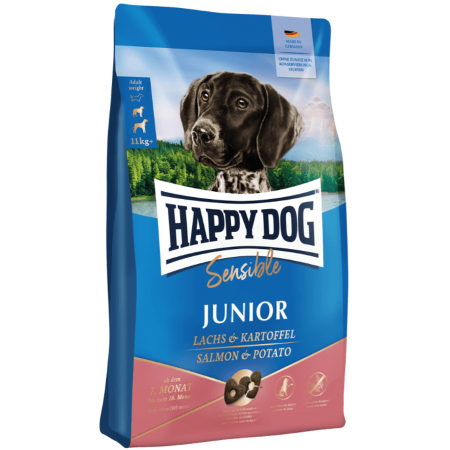 Happy Dog Junior Lazac Krumpli Gluténmentes Kutyatáp 4 kg