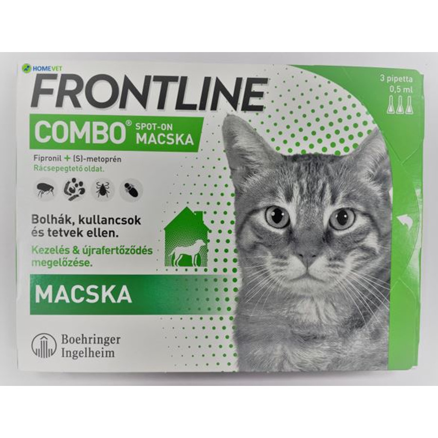 Frontline Combo rácsepegtető oldat macskának 3 db pipetta